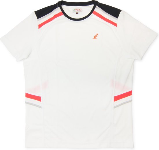 Australian Tennis T-Shirt Game - Wit - Roze - Zwart - Maat XL (54)