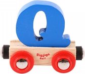 Bigjigs - Rails - Naamtrein - Letter Q - Geel