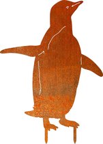 Pinguin - silhouet van cortenstaal