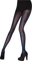 Pretty Polly Wetlook Panty - zwart met blauwe verfstrepen - One Size - (Eur 36 tot 42) - AUK6