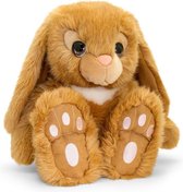 Keel Toys pluche konijn bruin konijnen knuffel 35 cm - Konijnen knuffeldieren - Speelgoed voor kind