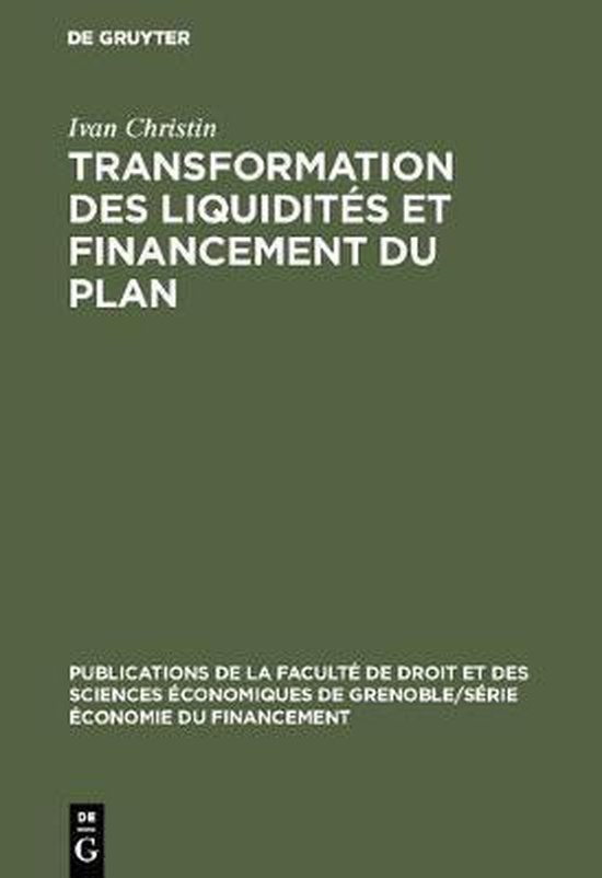 Foto: Publications de la facult de droit et des sciences conomiq transformation des liquidit s et financement du plan