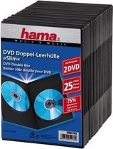 Hama DVD Slim Double-Box 25, Black 2 schijven Zwart