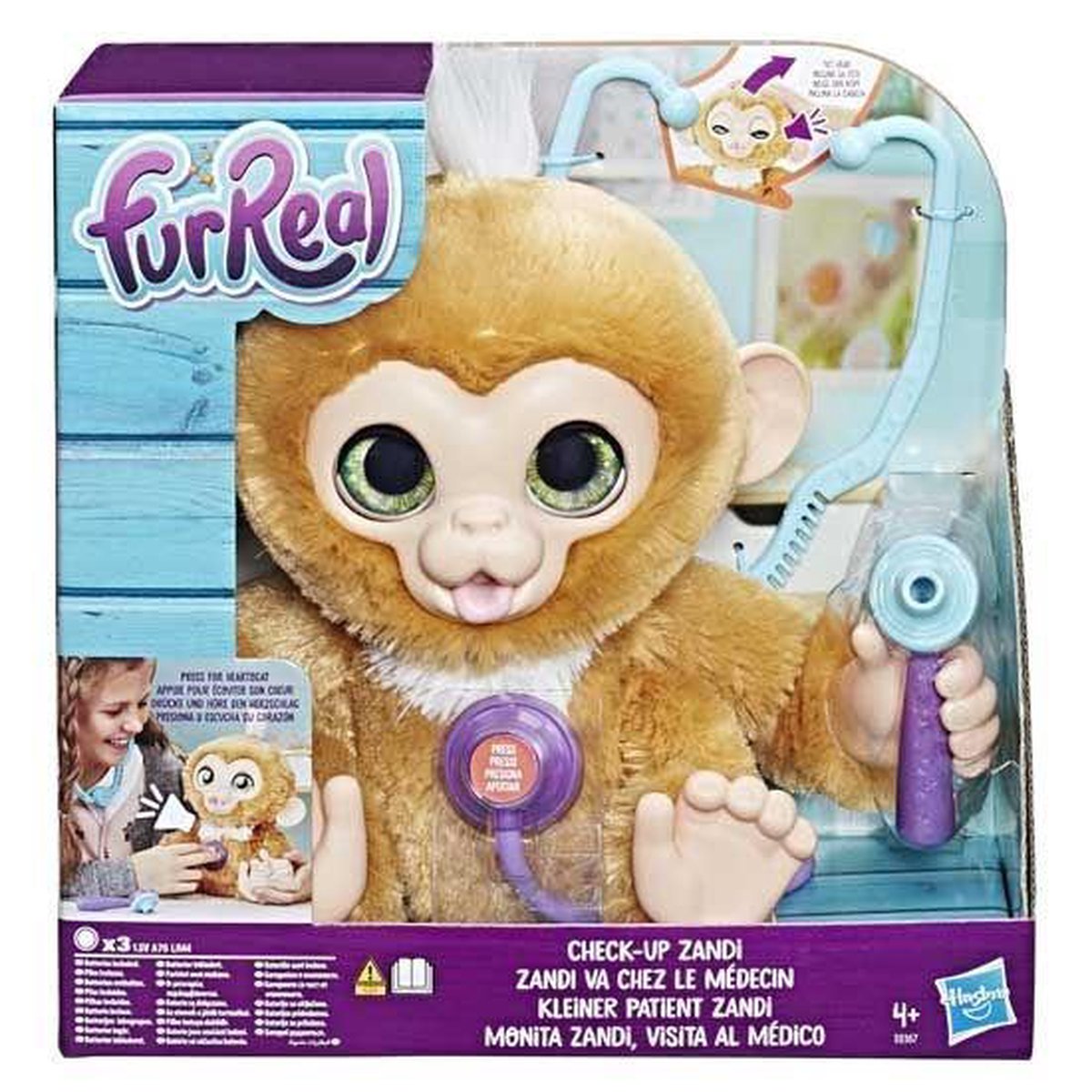 Hasbro Furreal Zandi le petit singe malade