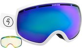 GARISH CG1 Skibril | White | Blue Polarized Lens | White Strap