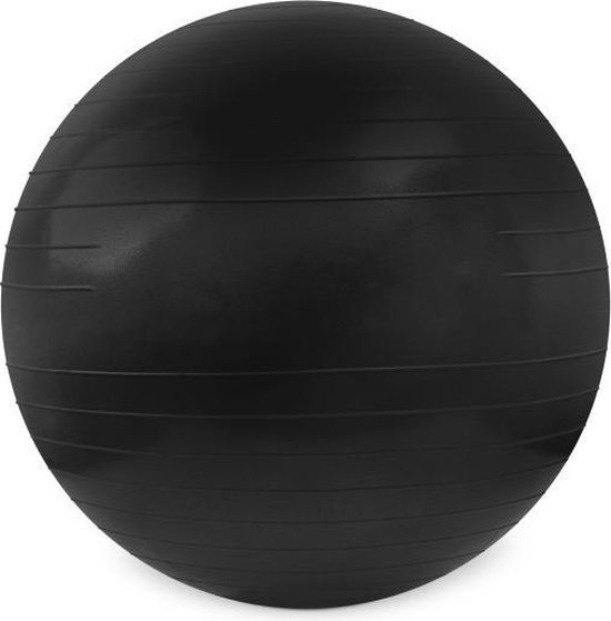 Fitnessbal - Anti Burst - Inclusief pomp - Ø 85cm - Zwart | bol.com