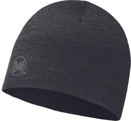 BUFF® Merino Wool Reversible Hat - Muts - One size - Solid Black | bol.com