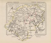 Historische kaart, plattegrond van gemeente Wijmbritseradeel in Friesland uit 1867 door Kuyper van Kaartcadeau.com