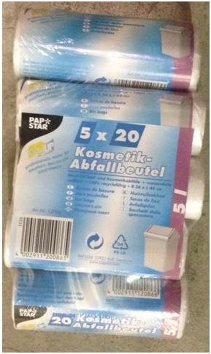 Goedkoopste Papstar Afvalzak 5x 20st 5 ltr