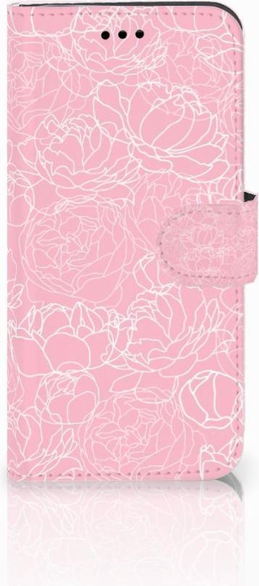 Huawei P10 Lite Hoesje White Flowers