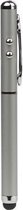 qMust Capacitive stylus met LED lamp en Laser Pointer - Zilver