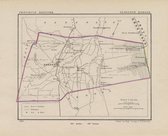 Historische kaart, plattegrond van gemeente Borger in Drenthe uit 1865 door Kuyper van Kaartcadeau.com