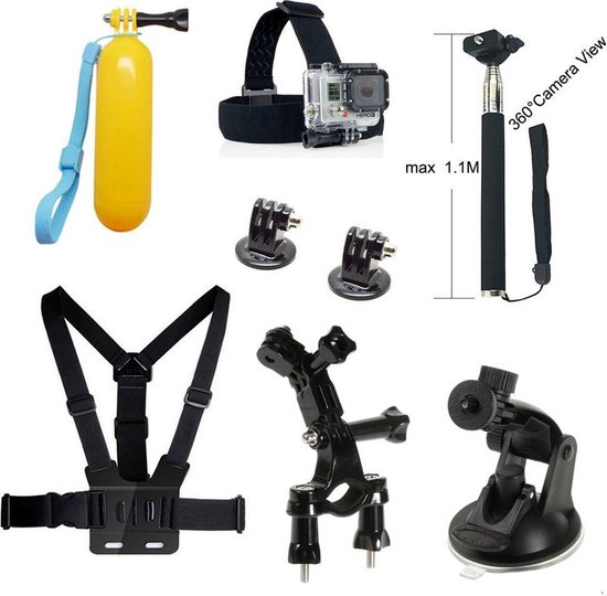 Kit d'accessoires Gopro d'extérieur 8 en 1 pour GoPro Hero 4/3 + / 3/2/1 et  Actioncam | bol