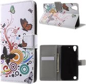 HTC Desire 530 / 630 vlinder kleuren agenda hoesje