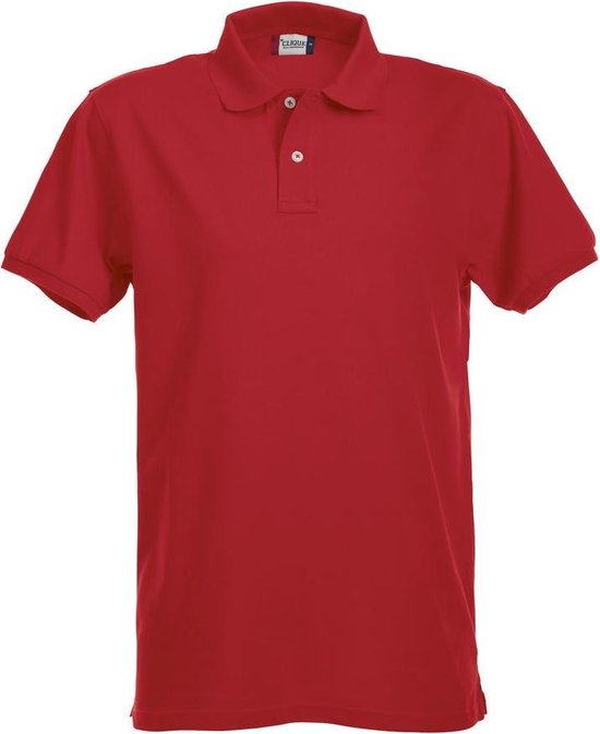 Clique Premium Heren Polo Red maat XXL