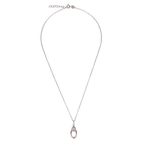 Orphelia ZH-7197/PI Ciondolo Donna Argento 925 Con Zirconi Rosa E Oro - Gioiello Eletto, Taglio Brillante