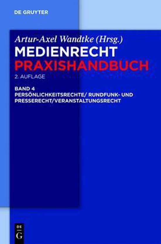 Medienrecht. Rundfunk- und Presserecht/Veranstaltungsrecht/S ... - cover