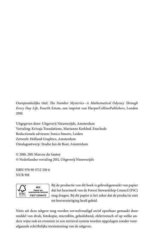 Pagina met colofon, copyright en FSC-logo.