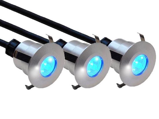 Jongleren Glimlach Schijn TRONIX 12V SYSTEEM LED set met 3 midi-grondspots, lichtkleur BLAUW |  149-022 | bol.com