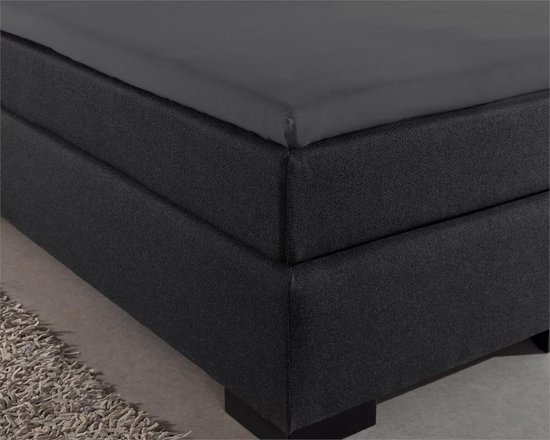 Estella Mako Prachtig hoeslaken voor bed, 100 x 200 cm, jerseydraad, jersey, kiesel 800, 140x190-160x220