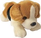 Boony 'Natural Decoration' pluche beagle 20 cm, liggend.