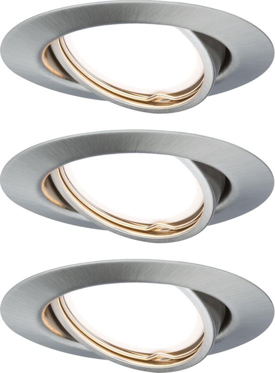 Paulmann LED-inbouwlamp Base Enkele lamp zwenkbaar rond 90mm 20° GU10