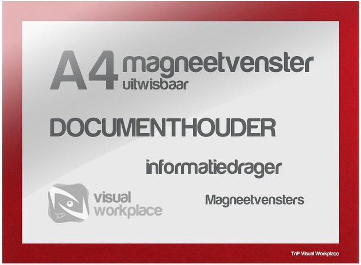 Magneetvensters A4 (uitwisbaar) - Rood
