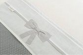 Jollein Little Naturals - Ledikantlaken 120x150 cm - Two Stripes - Grijs/Wit