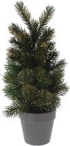 Mini kunst kerstboom 29 cm groen/goud