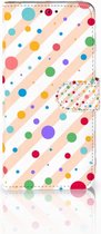 Geschikt voor Samsung Galaxy S10 Plus Bookcover hoesje Dots