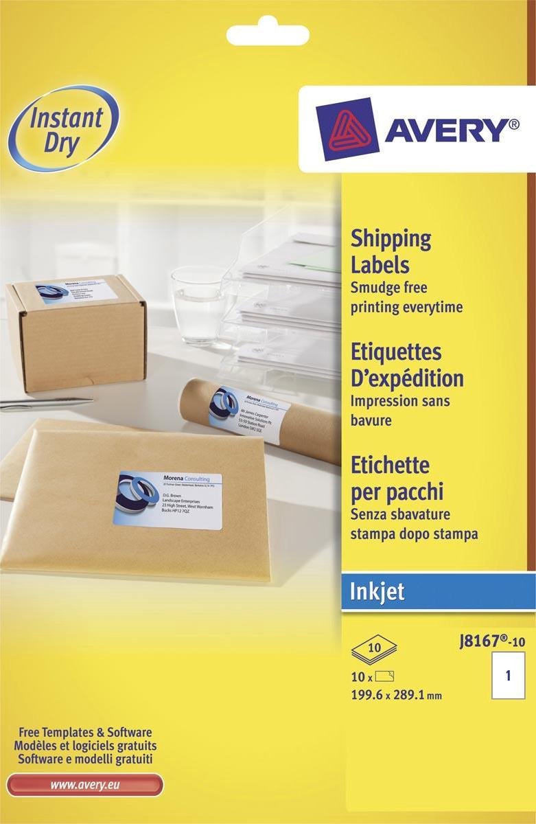 Avery White Address Label - Inkjet - J8167