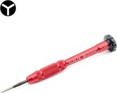 Let op type!! JIAFA JF-609-0.6Y Tri-point 0.6 Repair Screwdriver for iPhone X/ 8/ 8P/ 7/ 7P & Apple Watch(Red)