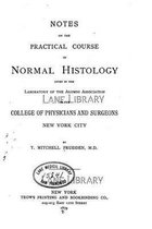 Notes on the practical course in normal histology