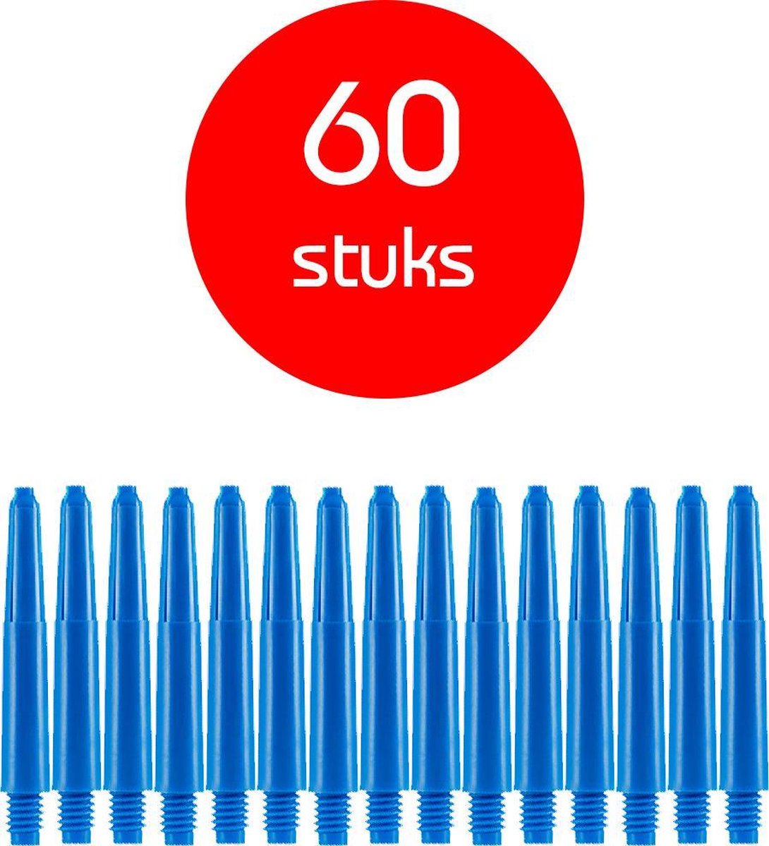 Darts Set - darts shafts - 20 sets (60 stuks) - short - blauw - dart shafts - shafts