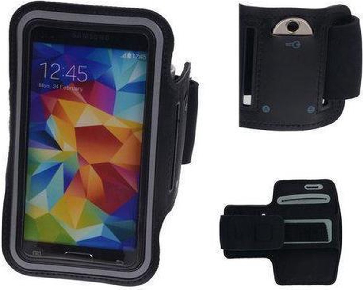 Galaxy J1 4G Zwart Sport Armband Neopreen