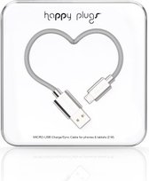 Happy Plugs MICRO USB KABEL ZILVER 2M