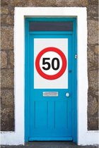 50 jaar verkeersbord mega deurposter