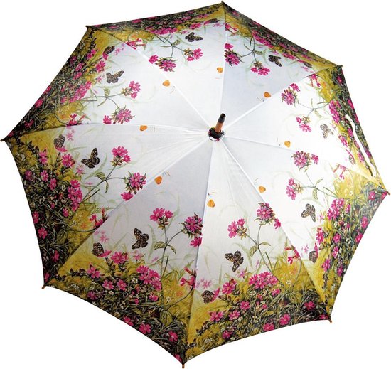 Geweldig zwak Grote waanidee Paraplu met bloemen en vlinder print "Flower & Butterfly" | bol.com