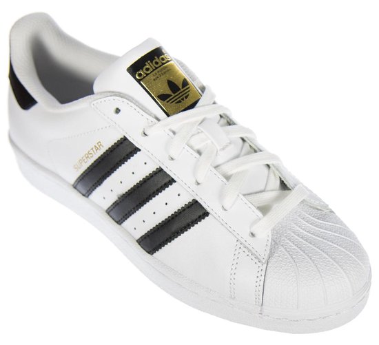 adidas Superstar Sneakers Sportschoenen - Maat 41 1/3 - Unisex - wit/zwart/ goud | bol.com