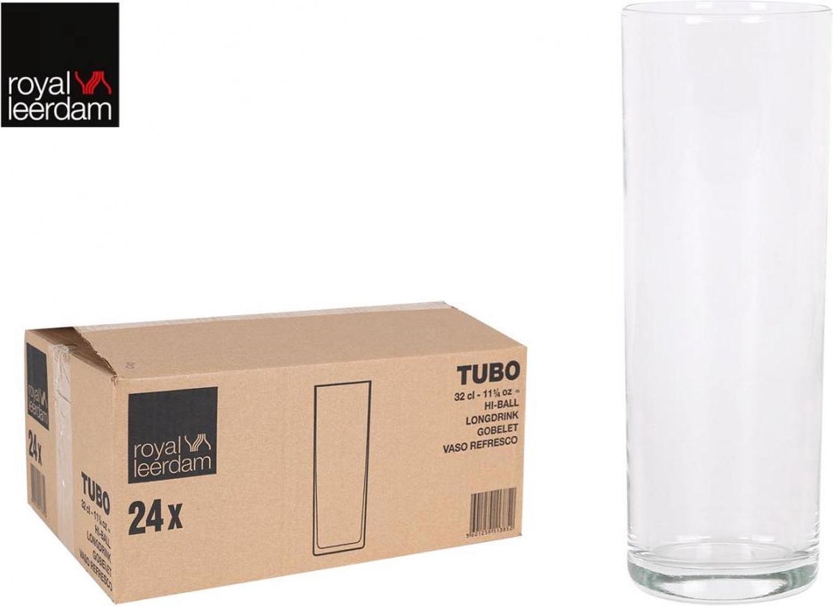 Royal Leerdam longdrinkglazen Tubo - 24 stuks - 32cl