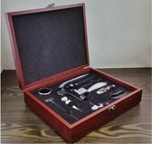 Luxe RVS Wijn Set in Doos  - 9 Elementen | Hoge Kwaliteit | Luxe afgewerkt | Prachtig Cadeau | Kado