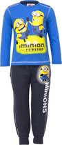 Minions Joggingpak / kledingset - 2-delig - Minion Powered - Blauw - Maat 122/128 (8 jaar)