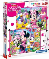 Clementoni - Superkleur puzzels - Disney Minnie Happly Helpers - 2x20 stukjes
