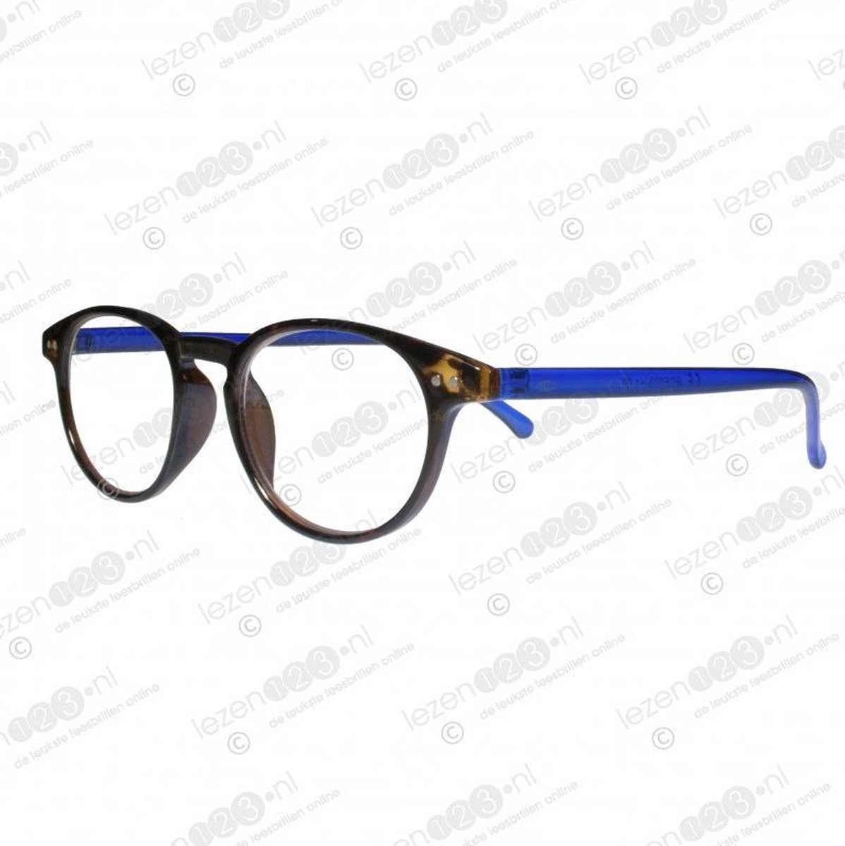 Icon Eyewear RCE003 Boston Leesbril +1.50 - Demi montuur, blauwe poten