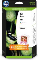 HP 62 - Inktcartridge / Zwart / Kleur (J3M80AE)