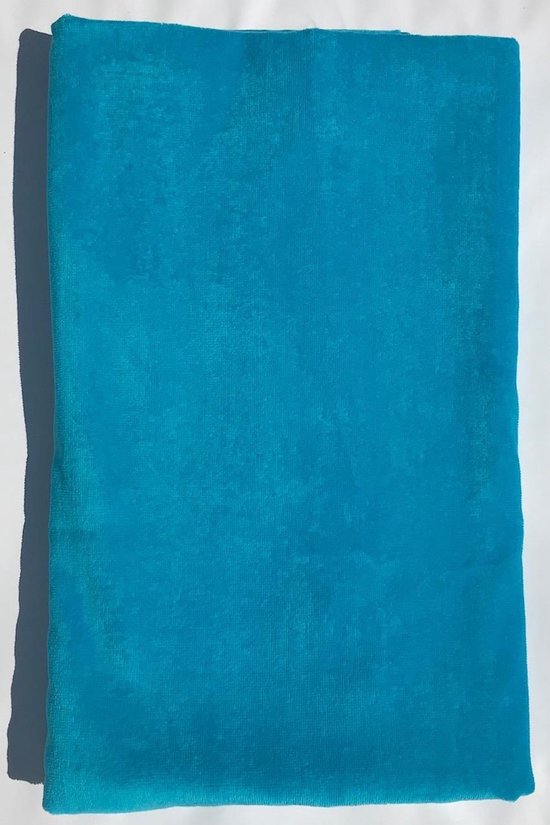 Velours Strandlaken Turquoise - 100x200 cm. - 100% Katoen - 400 gr/m2