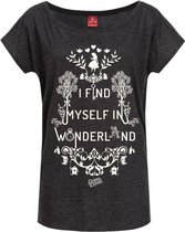 Disney Alice In Wonderland Dames Tshirt -L- I find myself in Wonderland Grijs