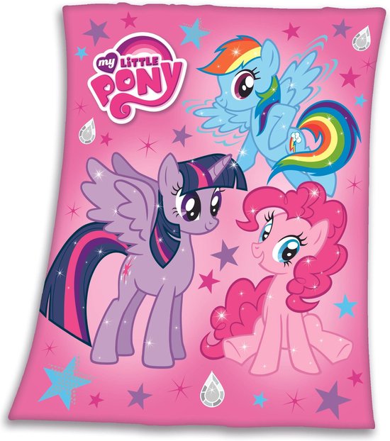 My Little Pony Stars - fleece - 130x160 cm - roze | bol.com