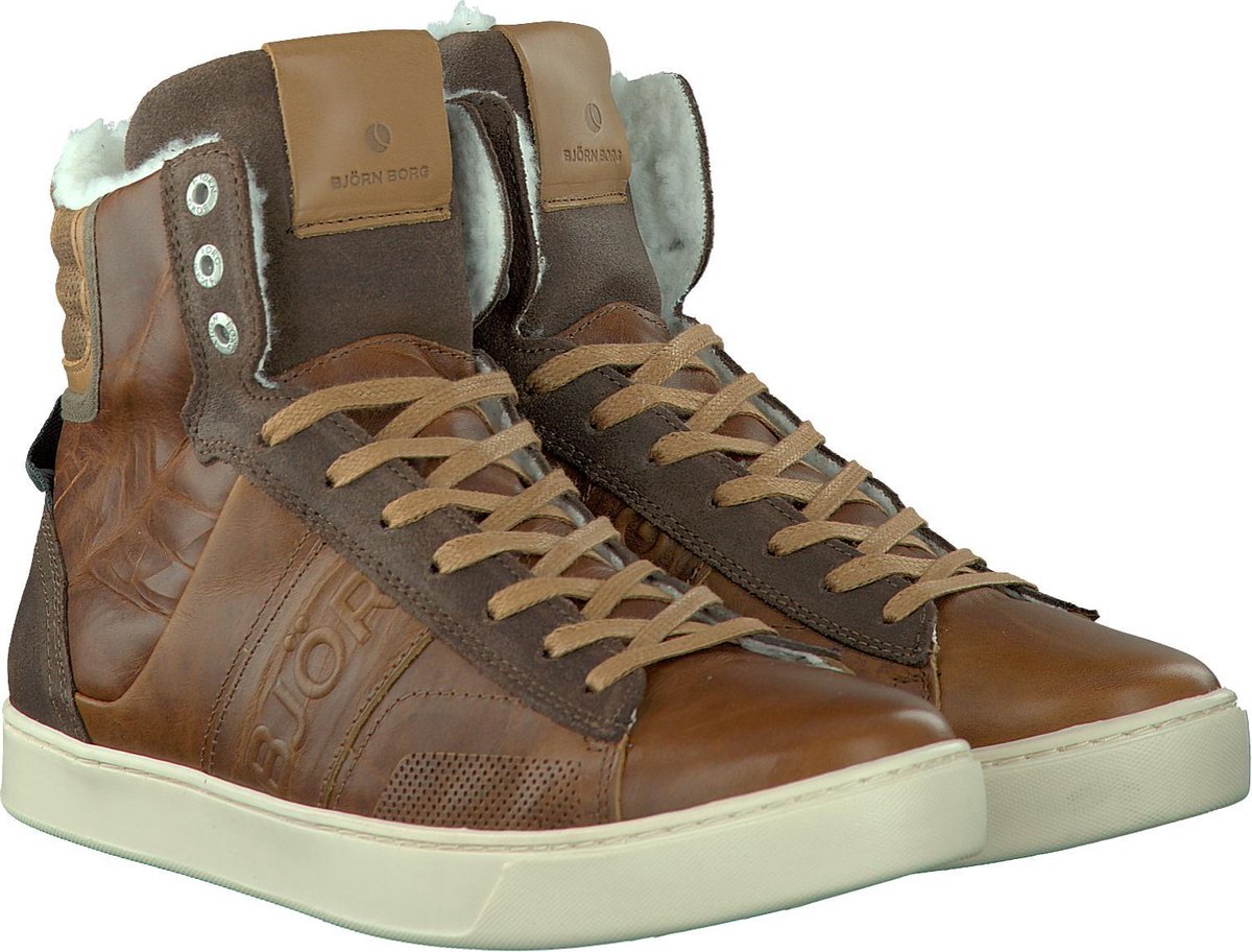 Bjorn Borg Heren Sneakers Kansas High - Cognac - Maat 42 | bol.com