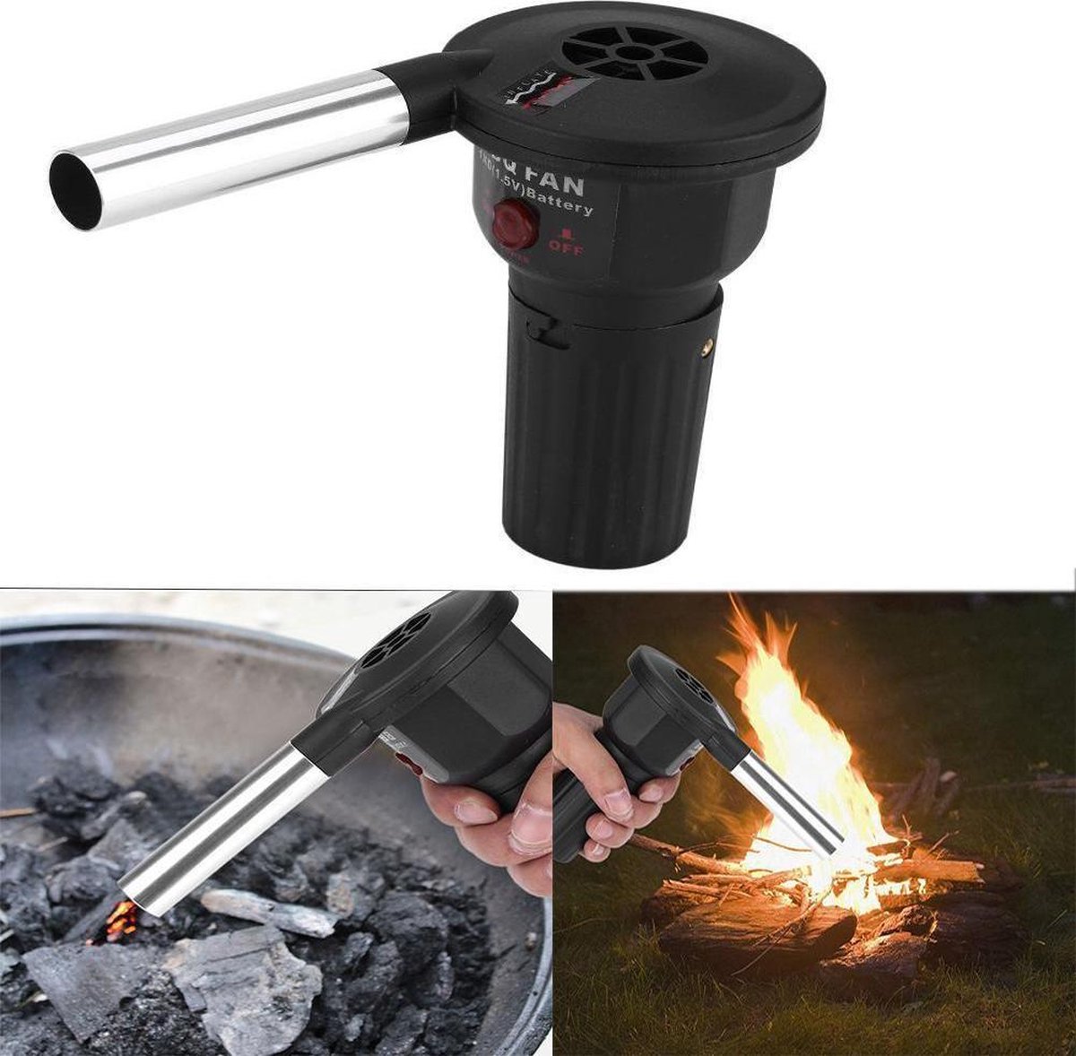 BBQ Gun - Barbecue Starter Ventilator Aanjager - Grill Blazer Aanmaker Fan  Blower... | bol.com